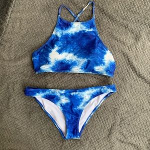 Tie Dye Blue Bikini from CupShe size L